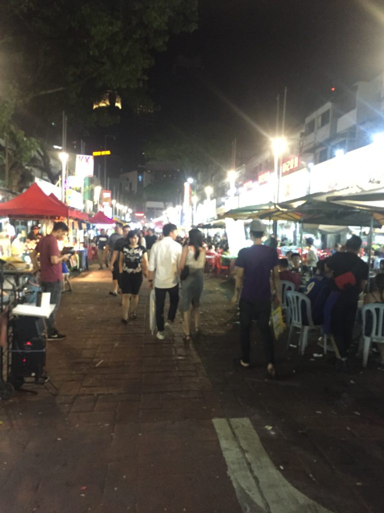 street in kuala lumpur in the middle of the night