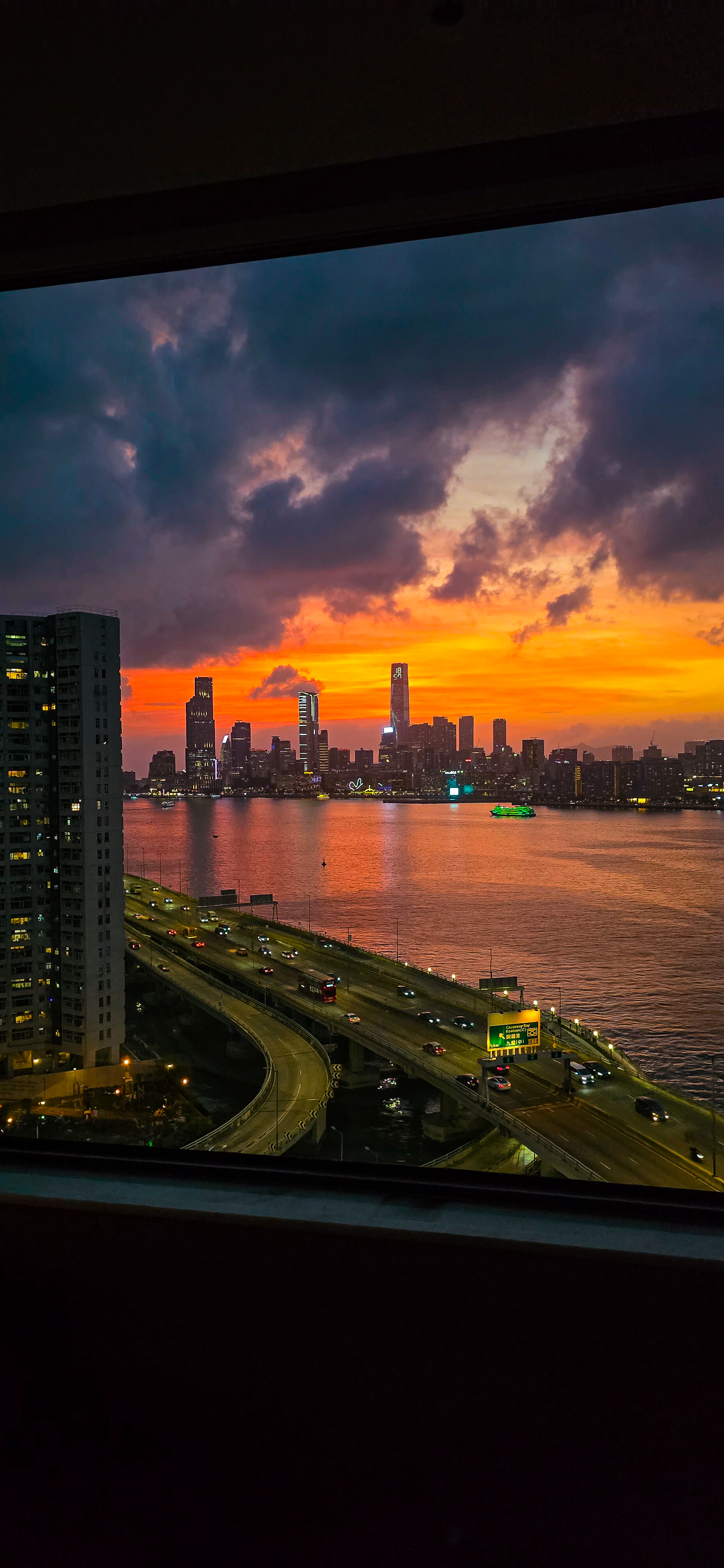sunset view hyatt centric victoria harbour hong kong 