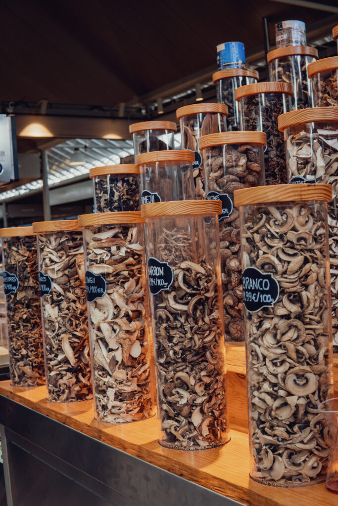 variety of mushrooms at mercado bolhão things to do in porto