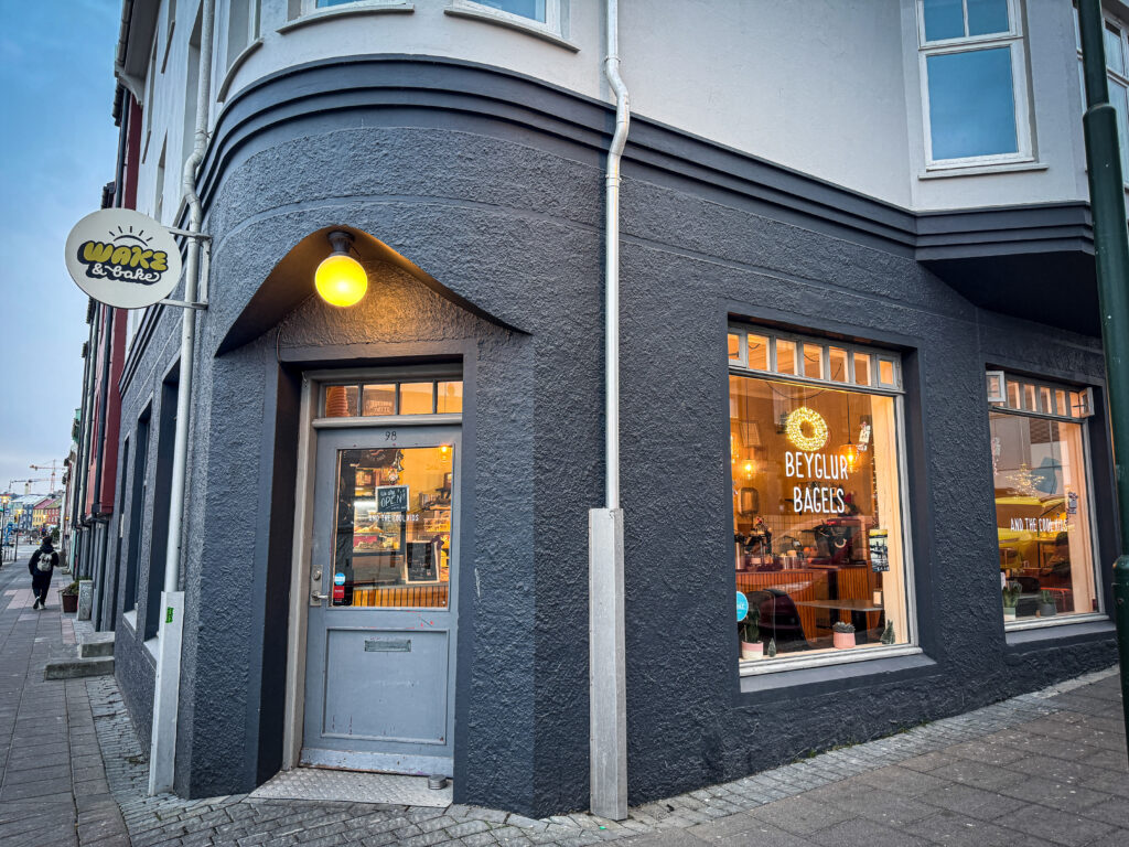 exterior of Wake and Bake in Reykjavik, Iceland
