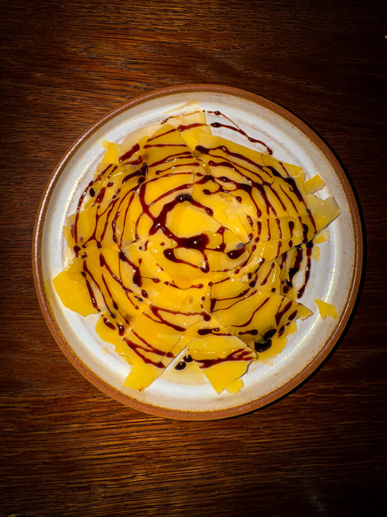cheese dessert from Skál! in Reykjavik, Iceland.