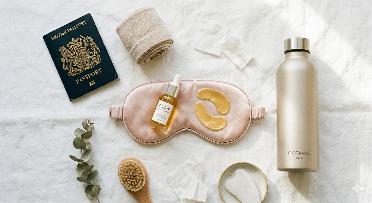 skincare tips for long flights and travel advice