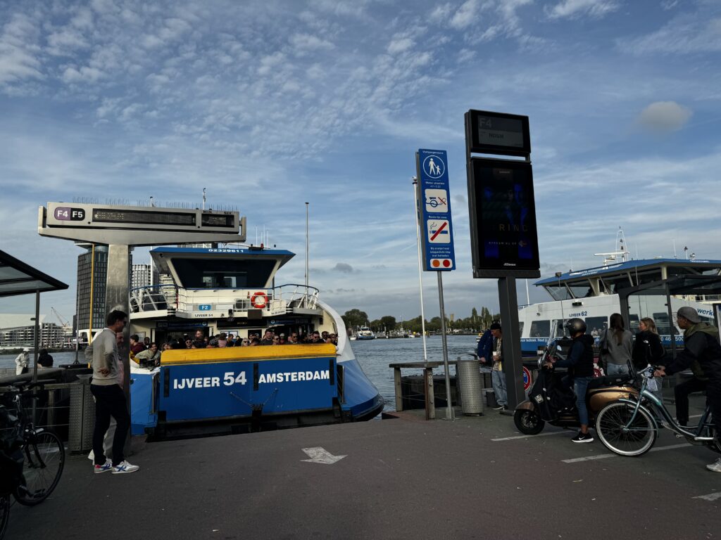 free ferry from amsterdam centraal to ndsm in the netherlands
